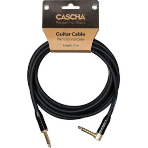 Kabel gitarowy Cascha Professional Line - Kątowy - 6m - Czarny - Kabel gitarowy Kabel gitarowy Cascha Professional Line - Kątowy - 6m - Czarny - Kabel gitarowy