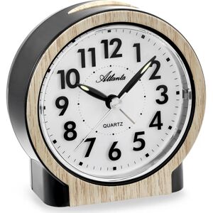 Atlanta Black/beech Quartz Alarm Clock - Alarm Clock Atlanta Black/beech Quartz Alarm Clock - Alarm Clock