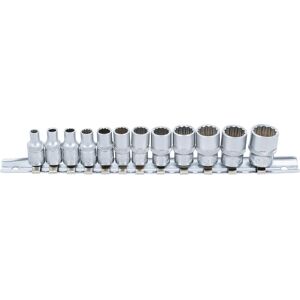 BGS TECHNIC Socket Set - 12 Pieces, 1/4" Drive, Chrome Finish BGS TECHNIC Socket Set - 12 Pieces, 1/4" Drive, Chrome Finish