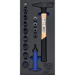 BGS Carro de herramientas - Set de 15 piezas con punzones y martillo BGS Carro de herramientas - Set de 15 piezas con punzones y martillo