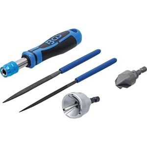 BGS TECHNIC Deburring Set - 5 pcs for Internal & External Work BGS TECHNIC Deburring Set - 5 pcs for Internal & External Work