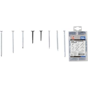 Kraftmann 8074 Nägel - Afwerking - Zwart/Aluminium - 750 stuks Kraftmann 8074 Nägel - Afwerking - Zwart/Aluminium - 750 stuks