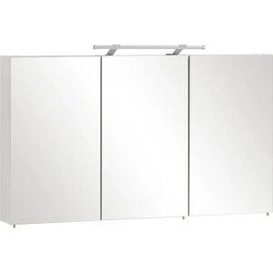 MÖBELPARTNER Dorina Armoire Miroir de Salle de Bain - Blanc Brillant, 3 Portes, 120x16x75.7cm - Publicité MÖBELPARTNER Dorina Armoire Miroir de Salle de Bain - Blanc Brillant, 3 Portes, 120x16x75.7cm - Publicité