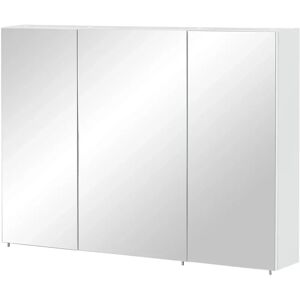 MÖBELPARTNER Armoire Miroir Salle de Bain - Blanc Brillant, 3 Portes, 100x70.7 cm - Publicité MÖBELPARTNER Armoire Miroir Salle de Bain - Blanc Brillant, 3 Portes, 100x70.7 cm - Publicité