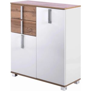 SCHILDMEYER Kampen Weiß Glanz/Wotaneiche - Sideboard SCHILDMEYER Kampen Weiß Glanz/Wotaneiche - Sideboard