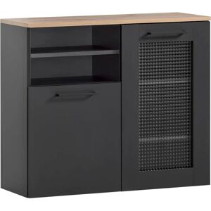 SCHILDMEYER Malte Unterschrank - 80cm, schwarz & Eiche, 2 Stück, FSC SCHILDMEYER Malte Unterschrank - 80cm, schwarz & Eiche, 2 Stück, FSC