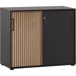 Schildmeyer Hank Schiebetürenschrank - Platzsparend, Schwarz, 100cm Schildmeyer Hank Schiebetürenschrank - Platzsparend, Schwarz, 100cm