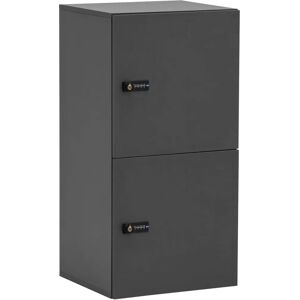MÖBELPARTNER Schlossbarer Stauraum-Schrank - Anthrazit - 45,4x40,7x92,6cm MÖBELPARTNER Schlossbarer Stauraum-Schrank - Anthrazit - 45,4x40,7x92,6cm