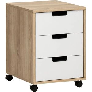 Cassettiere con Ruote Schildmeyer EMMIK - 3 Cassetti - Rovere Bianco, Bianco, Nero Cassettiere con Ruote Schildmeyer EMMIK - 3 Cassetti - Rovere Bianco, Bianco, Nero