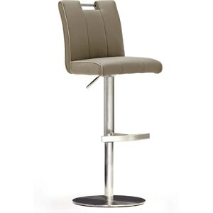 MCA Furniture Barhocker Casta - Leder, Edelstahl, Cappuccino - Barhocker MCA Furniture Barhocker Casta - Leder, Edelstahl, Cappuccino - Barhocker