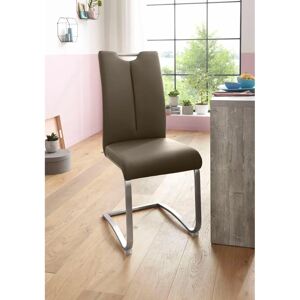 MCA FURNITURE Artos Stühle-Set - Kunstleder, Edelstahl, Braun MCA FURNITURE Artos Stühle-Set - Kunstleder, Edelstahl, Braun