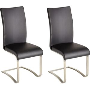 MCA FURNITURE Arco 4er-Set Schwarze Kunstlederstühle - Stuhl MCA FURNITURE Arco 4er-Set Schwarze Kunstlederstühle - Stuhl