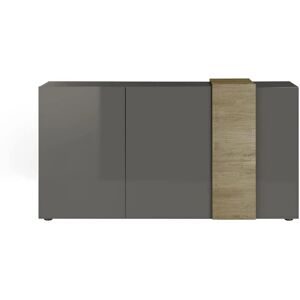 MCA FURNITURE Positano - Großer dunkelgrauer Hochglanz-Sideboard MCA FURNITURE Positano - Großer dunkelgrauer Hochglanz-Sideboard
