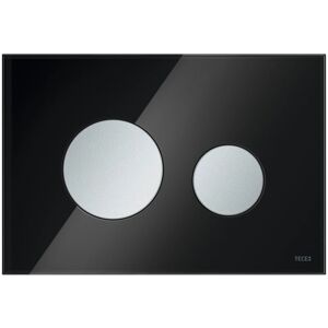 Placa de doble descarga TECE de vidrio negro Placa de doble descarga TECE de vidrio negro