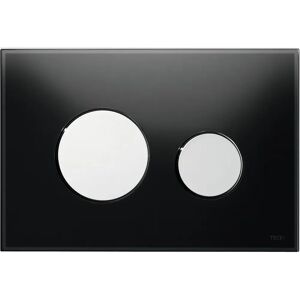 TECE GmbH Plaque de commande WC Verre Noir à Double Chasse - Publicité TECE GmbH Plaque de commande WC Verre Noir à Double Chasse - Publicité