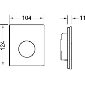 TECE Wit Glas Urinalspoelplaat met Cartridge - Urinal Type TECE Wit Glas Urinalspoelplaat met Cartridge - Urinal Type