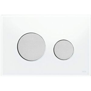 TECE GmbH Plaque de commande WC TECEloop Verre Blanc - Double chasse, Design moderne - Publicité TECE GmbH Plaque de commande WC TECEloop Verre Blanc - Double chasse, Design moderne - Publicité
