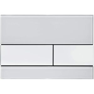 TECE GmbH TECEsquare Plaque de chasse WC - Verre blanc, boutons en acier inoxydable - Publicité TECE GmbH TECEsquare Plaque de chasse WC - Verre blanc, boutons en acier inoxydable - Publicité