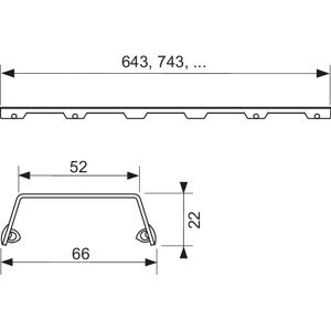 Roestvrijstalen afvoerrooster TECEdrainline - 1200mm - Geborsteld - Doucheafvoer Roestvrijstalen afvoerrooster TECEdrainline - 1200mm - Geborsteld - Doucheafvoer