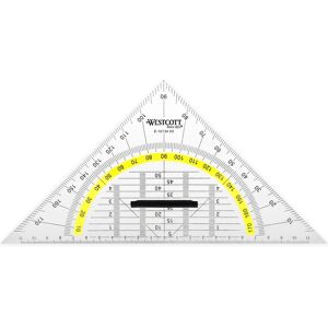Équerre Géométrique WESTCOTT avec Poignée Amovible 45°/45° Hypoténuse 22cm - Publicité Équerre Géométrique WESTCOTT avec Poignée Amovible 45°/45° Hypoténuse 22cm - Publicité