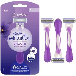 Rasoirs jetables Wilkinson Sword Quattro W My Intuition Smooth Violet Blooms - Rasoirs - Publicité Rasoirs jetables Wilkinson Sword Quattro W My Intuition Smooth Violet Blooms - Rasoirs - Publicité