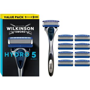 Wilkinson Sword Hydro5 Razor - Pivoting Head, Moisture Strip, 9 Blades Wilkinson Sword Hydro5 Razor - Pivoting Head, Moisture Strip, 9 Blades