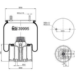 FEBI BILSTEIN Ilmaistuin - 258mm - ilmanjousitus FEBI BILSTEIN Ilmaistuin - 258mm - ilmanjousitus