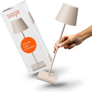 Lampe de table rechargeable Sigor Nuindie - IP54, Dimmable - Publicité Lampe de table rechargeable Sigor Nuindie - IP54, Dimmable - Publicité