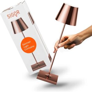 Lampe de Table Sigor Nuindie - Cuivre, Blanc Réglable, 12h Batterie - Publicité Lampe de Table Sigor Nuindie - Cuivre, Blanc Réglable, 12h Batterie - Publicité