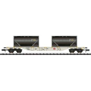 MiniTrix Sgns Containerwagen - Vierachsen, Gemietet von Railion Nederland MiniTrix Sgns Containerwagen - Vierachsen, Gemietet von Railion Nederland