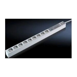 Rittal Steckerleiste - 9 Schuko, 2m, Grau - Stromverteiler Rittal Steckerleiste - 9 Schuko, 2m, Grau - Stromverteiler