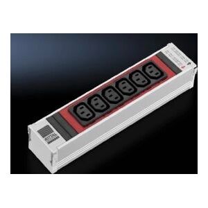Rittal Rittal DK 7856.082 Stromverlängerung - 6 AC Steckdosen, Innen Aluminium, Rot Rittal Rittal DK 7856.082 Stromverlängerung - 6 AC Steckdosen, Innen Aluminium, Rot