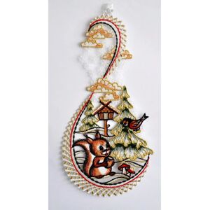 Stickereien Plauen - Hase im Wald - 18x38 cm Stickereien Plauen - Hase im Wald - 18x38 cm