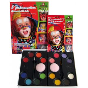 Eulenspiegel Wasser-Make-up-Set - 16 Farben, Schritt-für-Schritt-Anleitung Eulenspiegel Wasser-Make-up-Set - 16 Farben, Schritt-für-Schritt-Anleitung