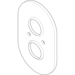 Dornbracht merk thermostaatkap - 151x241x16mm - Chroom Dornbracht merk thermostaatkap - 151x241x16mm - Chroom