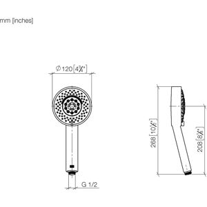 Dornbracht Handbrause - Vierfach verstellbar - 120mm - Platin Matt Dornbracht Handbrause - Vierfach verstellbar - 120mm - Platin Matt