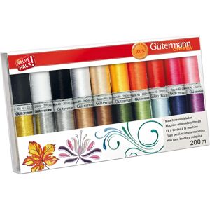 Ensemble de Fil Rayon Gutermann 40 - Multicolore - Pour Broderie Machine - Publicité Ensemble de Fil Rayon Gutermann 40 - Multicolore - Pour Broderie Machine - Publicité