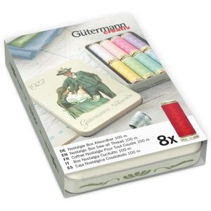 Gütermann Nostalgic 1927 Tin Set Sew-All 100m Polyester Thread - Pastel Gütermann Nostalgic 1927 Tin Set Sew-All 100m Polyester Thread - Pastel