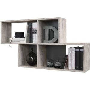 Étagère Murale FMD Sable Chêne - 4 Compartiments - 100x53x19.5cm - Publicité Étagère Murale FMD Sable Chêne - 4 Compartiments - 100x53x19.5cm - Publicité