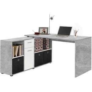 FMD Lex Bureau / Meuble d'angle - Gris - Bureau / Meuble d'angle - Publicité FMD Lex Bureau / Meuble d'angle - Gris - Bureau / Meuble d'angle - Publicité