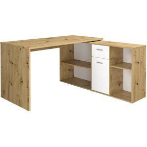 FMD Lex Schreibtisch - Moderner Weißer Schreibtisch mit Verstellbaren Komponenten FMD Lex Schreibtisch - Moderner Weißer Schreibtisch mit Verstellbaren Komponenten