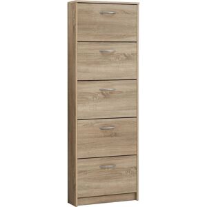 FMD Step 5 Schuhschrank - 5 Fächer, Braun FMD Step 5 Schuhschrank - 5 Fächer, Braun