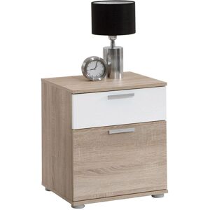 FMD Nachttisch - 45x53x38 cm - Weiß, 2 Schubladen FMD Nachttisch - 45x53x38 cm - Weiß, 2 Schubladen
