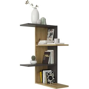 Étagère d'angle murale FMD Haarlem - 4 compartiments - 45cm x 45cm x 77.5cm - Publicité Étagère d'angle murale FMD Haarlem - 4 compartiments - 45cm x 45cm x 77.5cm - Publicité