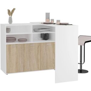 FMD Soest Tavolo Pieghevole Bianco/Eiche NB - Tavolo Bar FMD Soest Tavolo Pieghevole Bianco/Eiche NB - Tavolo Bar
