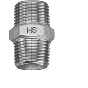 Raccord double en acier inoxydable Hermann Schmidt 3/4" - Fixation de tuyau - Publicité Raccord double en acier inoxydable Hermann Schmidt 3/4" - Fixation de tuyau - Publicité