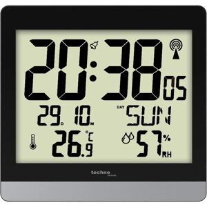 Reloj digital de pared Technoline WS 8014 - Pantalla grande, negro/plata Reloj digital de pared Technoline WS 8014 - Pantalla grande, negro/plata