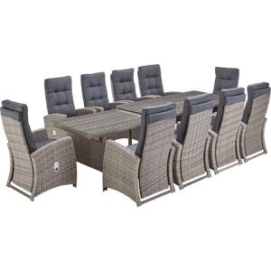 KONIFERA Monaco Garten-Esstisch - Grau, Polyrattan, Ausziehbarer Tisch KONIFERA Monaco Garten-Esstisch - Grau, Polyrattan, Ausziehbarer Tisch
