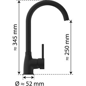 WELLTIME Dublin schwarze Hochdruck Küchenarmatur - Spültischarmatur WELLTIME Dublin schwarze Hochdruck Küchenarmatur - Spültischarmatur