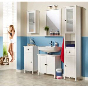 Welltime Sylt Weiß Badezimmer Schrank - 2 Einlegeböden 2 Türen 1 Schublade Welltime Sylt Weiß Badezimmer Schrank - 2 Einlegeböden 2 Türen 1 Schublade